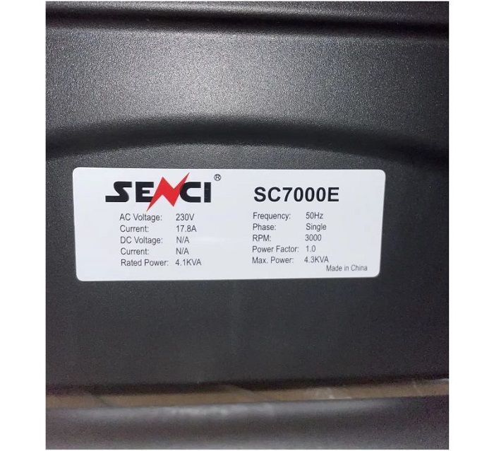 Генератор бензиновый 3.8 кВт SENCI SC7000E