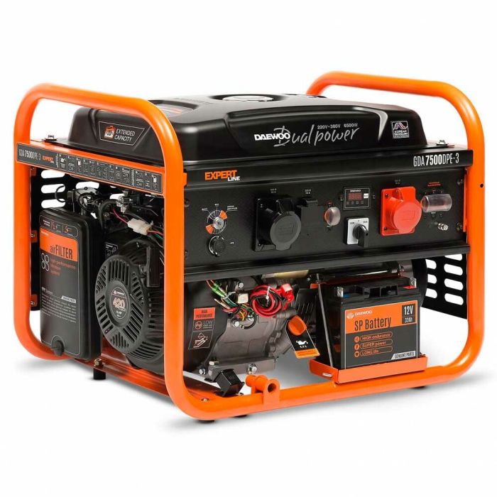 Генератор бензиновый 6.5 кВт DAEWOO GDA-7500DPE-3