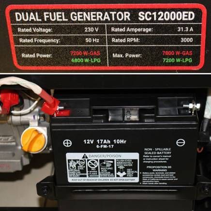 Генератор газобензиновий 7.8 кВт Senci SC12000ED