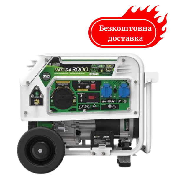 Генератор газобензиновий 2.6/3 кВт GENERGY NATURA 3000