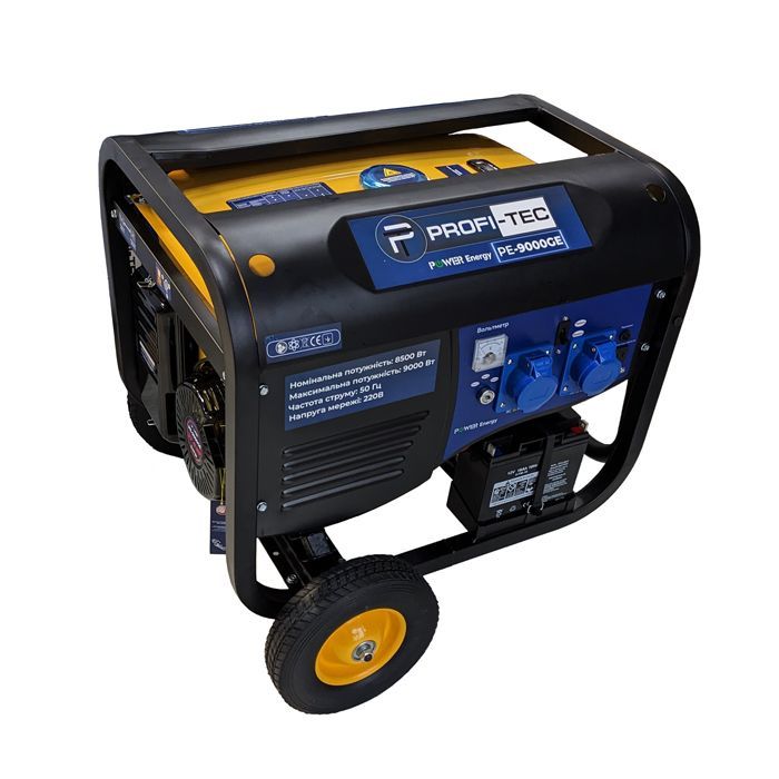 Генератор бензиновий 8.5 кВт PROFI-TEC PE-9000GE