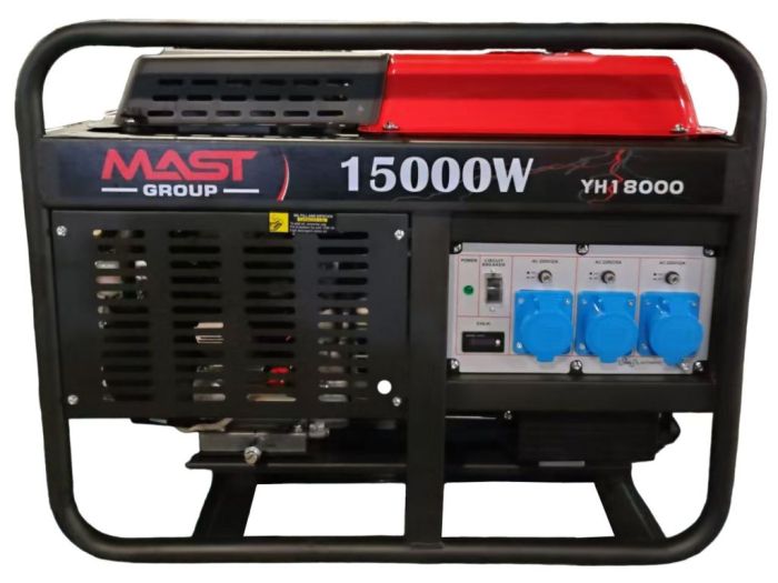 Генератор бензиновый 18 кВт Mast Group YH18000 с газовой плиткой Orcamp CK-505 и обогревателем Gardyer HE20