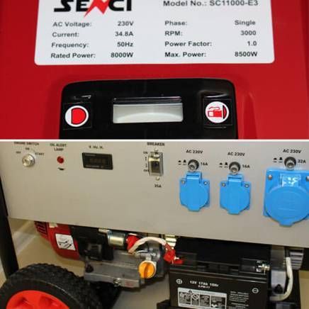 Генератор бензиновый 8.5 кВт Senci SC11000-E3