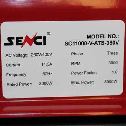 Генератор бензиновый 8.5 кВт Senci SC11000-V ATS 380V