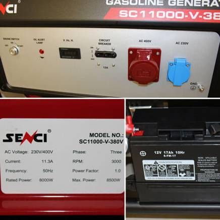 Генератор бензиновый 8.5 кВт Senci SC11000-V 380V