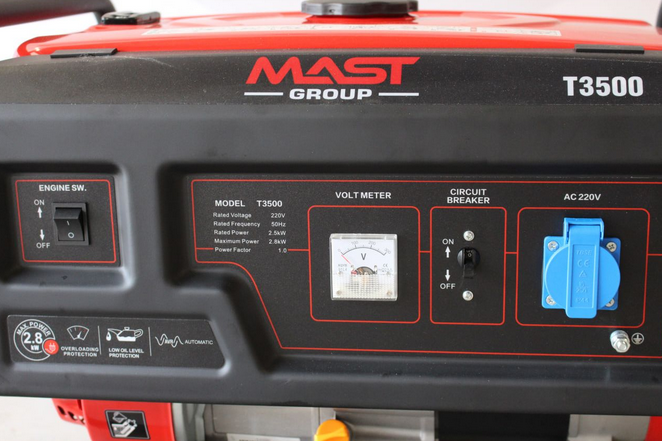 Генератор бензиновий 2.8 кВт MAST Т3500