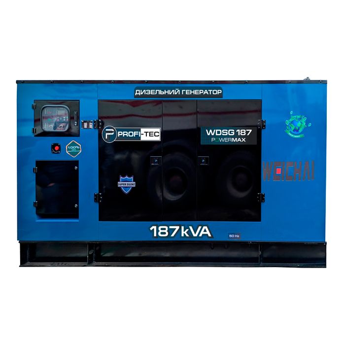 Генератор дизельний 150 кВт PROFI-TEC WDSG187-3